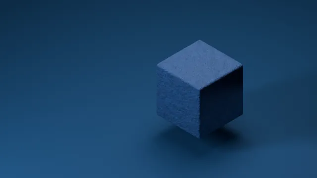 Cubo azul liso